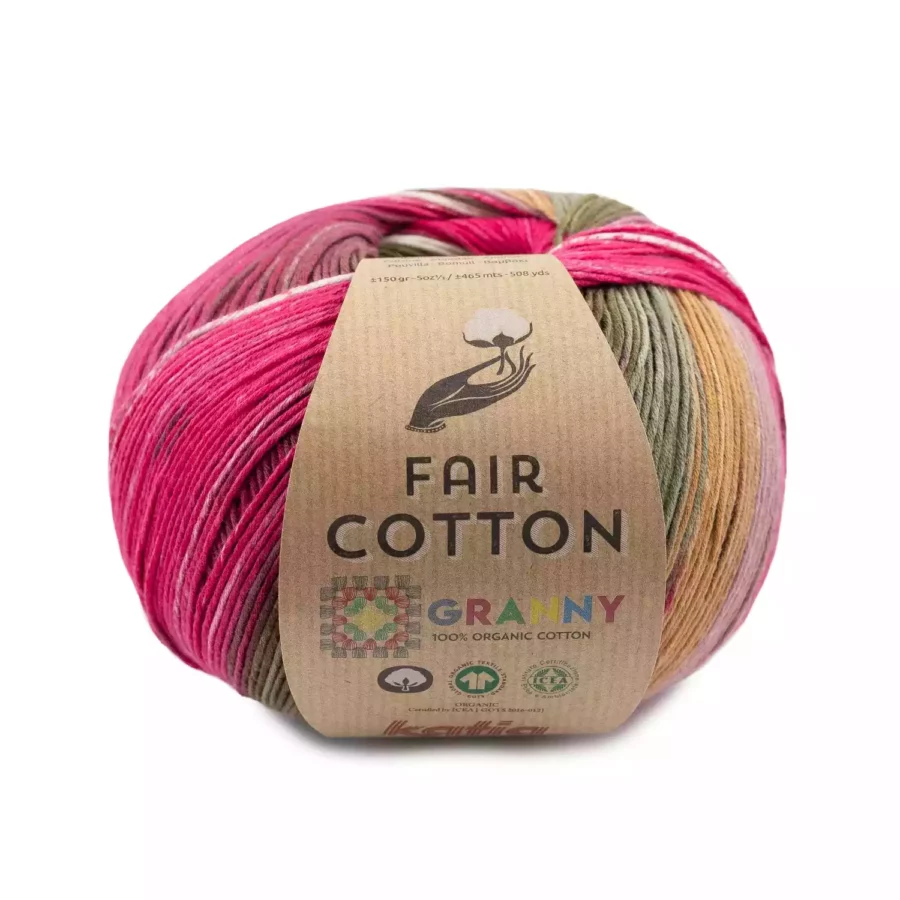 FAIR COTTON GRANNY 304-rosados/kakis/vison